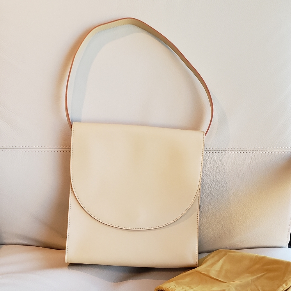 Minor History Luna Satchel Shoulder Bag Beige Light Tan Leather